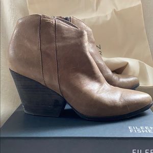 Eileen Fisher leather booties (Trail, Dusk), 7